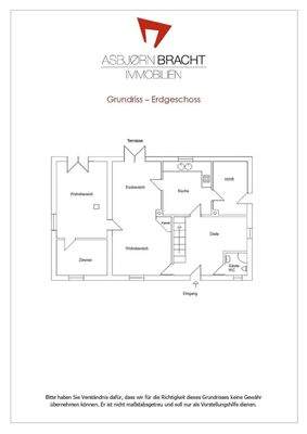 Grundriss Erdgeschoss ohne Gewähr - nicht maßstabsgetreu