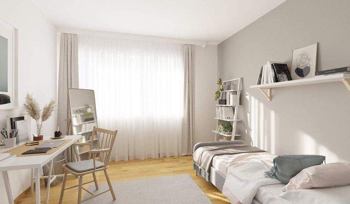 Ein helles, freundliches Kinderzimmer