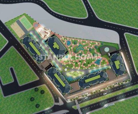 City and Nature View Apartments Near the Mall in Eyupsultan