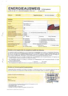 Energieausweis gültig bis 2035