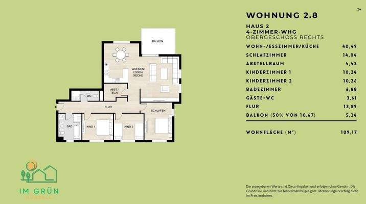 4-Zimmer-Wohnung im 1. OG