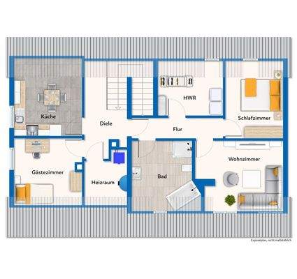 Grundriss vom Dachgeschoss