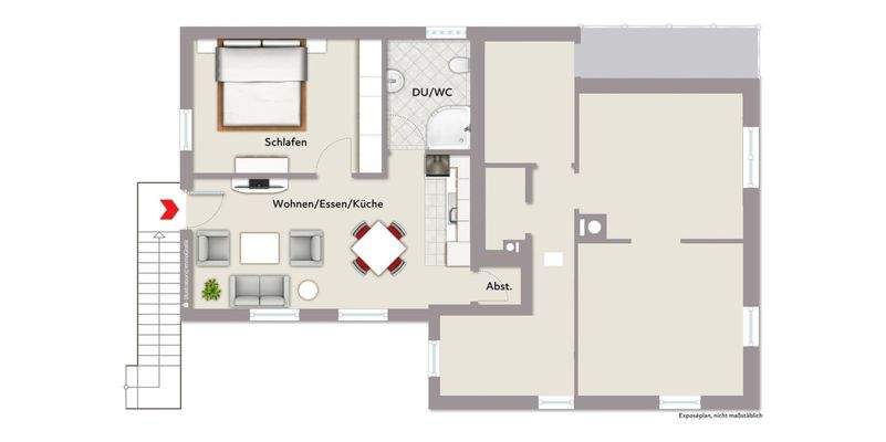 Grundriss Wohnung 03 - Obergeschoss