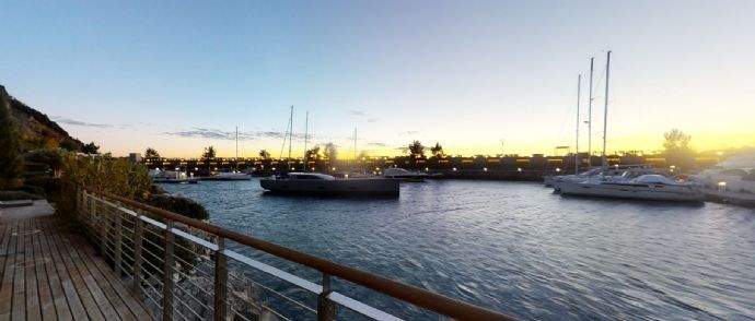 Abendsonne/ Blick auf die Bucht 