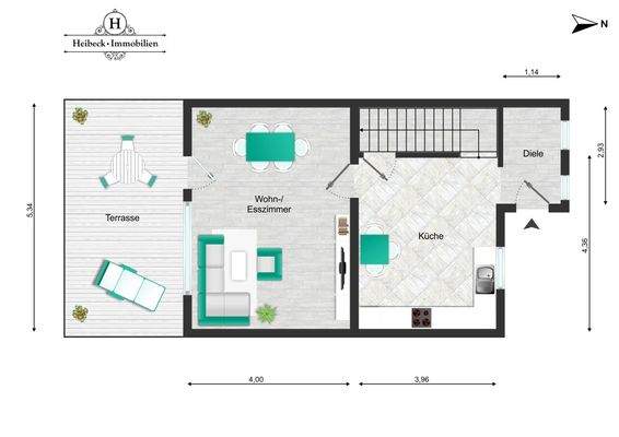 Grundriss EG bemaßt