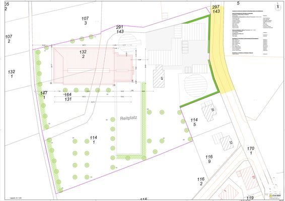 Lageplan  Bepflanzungen