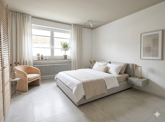 Beispielbild, erstellt mit KI - Schlafzimmer