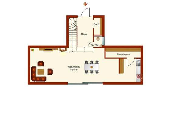 Erdgeschoss (n. maßstäblich)