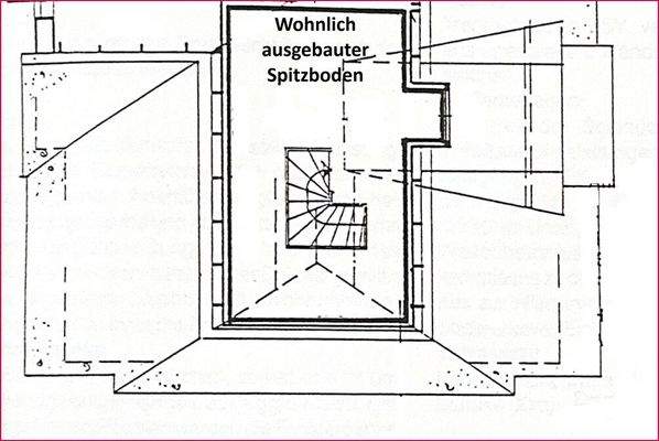 Wohnlich ausgebauter Spitzboden