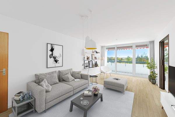 Visualisierung mit Einrichtungsbeispiel Wohnzimmer