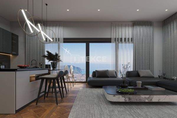 Semi-Detached Sea-View Villas with Private Pools in Tepe Alanya