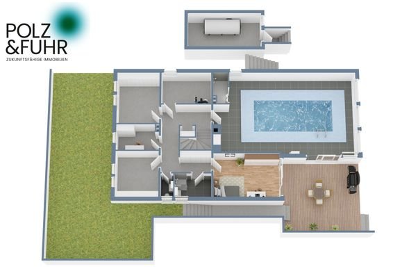 3D Grundriss Gartengeschoss