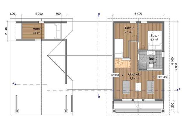 Grundriss Skogstjerne DG