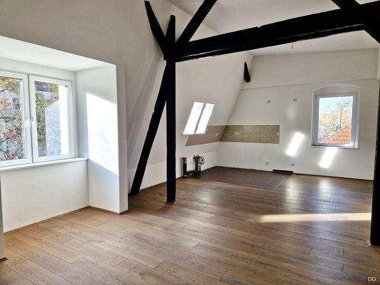 Blick in die offene Küche