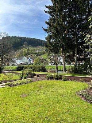 Blick in den Garten u Dorf