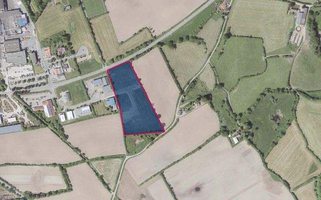 Luftbild der Gewerbegebietserweiterung Pöttacker