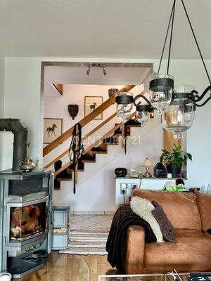 Wohnbereich mit Kaminofen