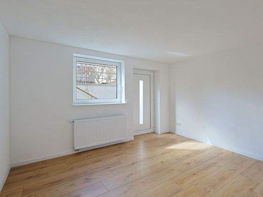 Separates Schlafzimmer mit Gartenzugang