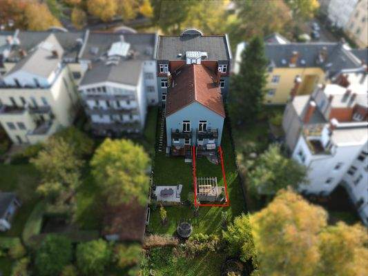 Luftaufnahme mit Sondernutzungsrecht