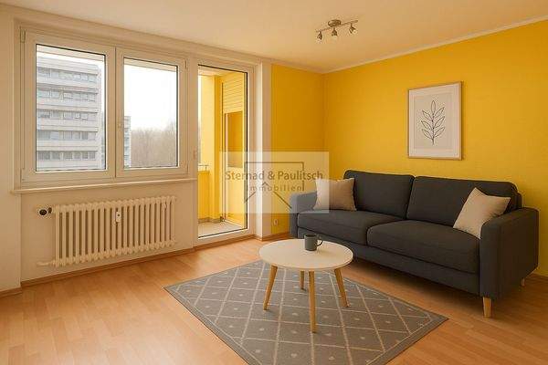 Wohn-Schlafzimmer Visualisierung_Perspektive2