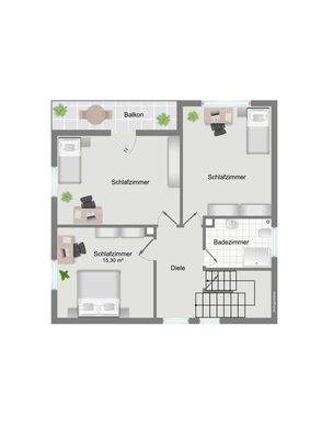 Grundriss Obergeschoss