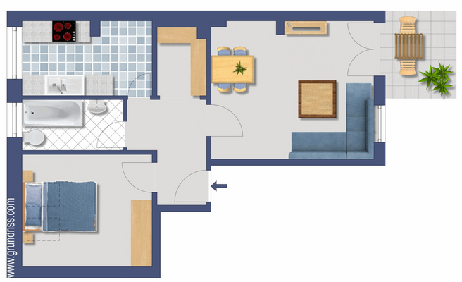 Visualisierter Grundriss