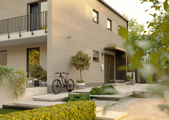 Eingangsüberdachung Detailansicht