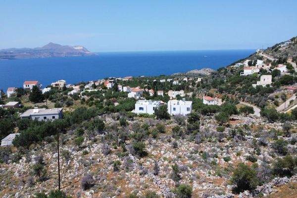 Kreta, Kokkino Chorio: Grundstück mit unverbautem Meerblick zu verkaufen