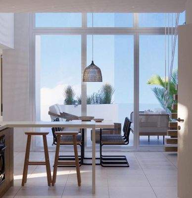 Kreta, Kalyves: 150 Meter zum Meer - Luxusvilla mit Meerblick und privatem Pool in kleinem Komplex zu verkaufen