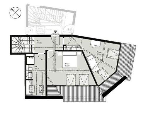 Grundriss, obere Ebene 