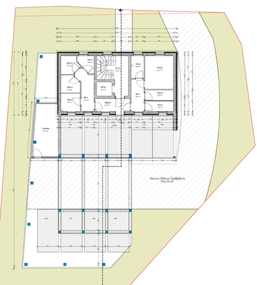 Grundriss Abstellräume und Stellplätze