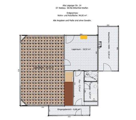 Grundriss Bäckerei EG