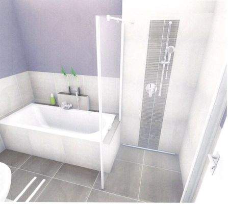 Dusche und Badewanne