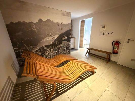 Lounge mit Bergblick