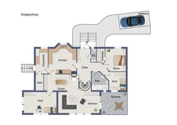 Grundriss Bischoffen EG