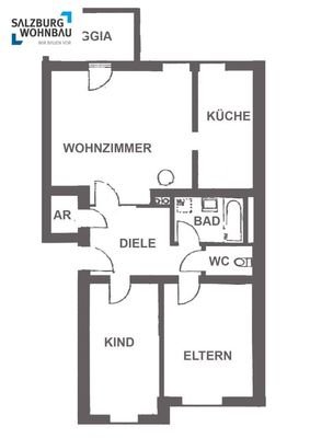 Wohnungsplan_Hüttau Nr. 74_Top 7_EG