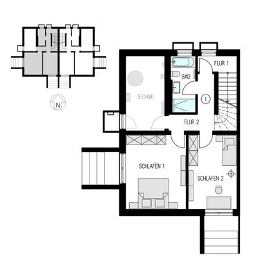 Wohnung 1 - Grundriss UG