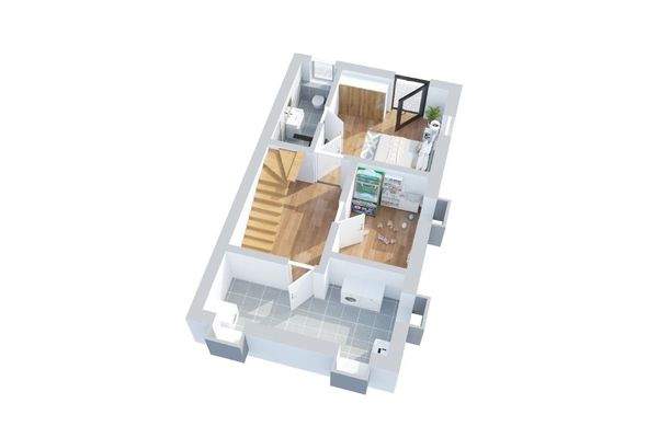 Grundriss UG - linke Haushälfte