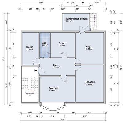 Grundriss Wohnung Nr. 1