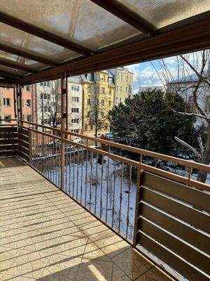 Balkonblick im Winter