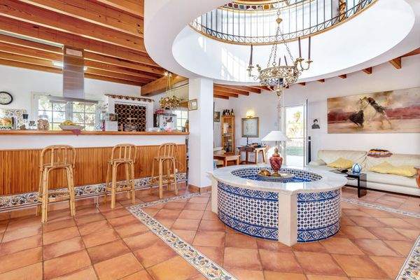 Küche und Sitzbereich