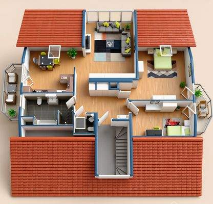 Grundriss 3D DGW Neda Feucht