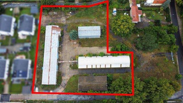 Blick auf das Grundstück