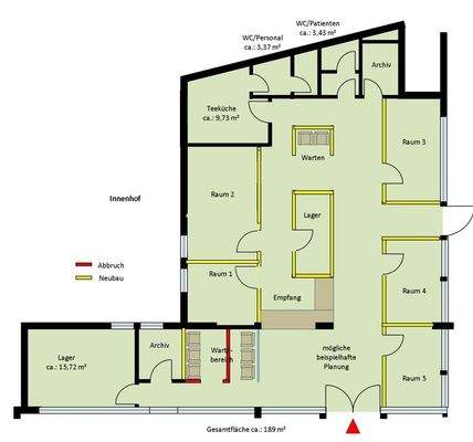 Grundriss Bürobeispiel