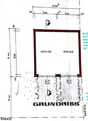 Grundriss Garagen
