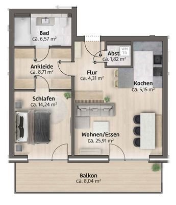 Grundriss Wohnung 5