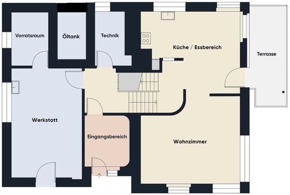 Grundriss ohne Maßstab / Erdgeschoss