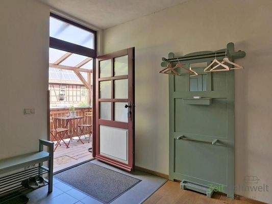 Garderobe am Hauseingang