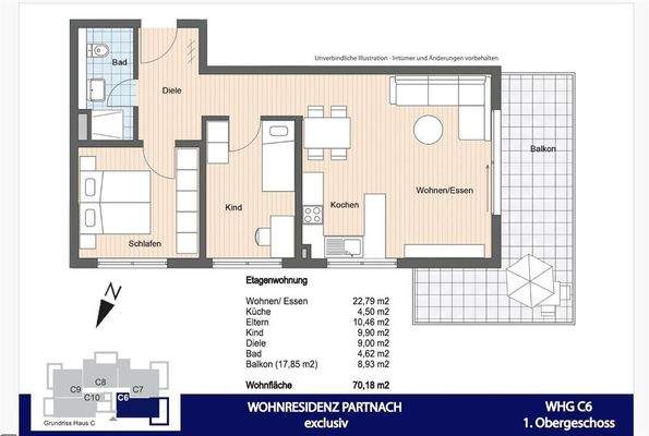 Grundriss der Wohnung