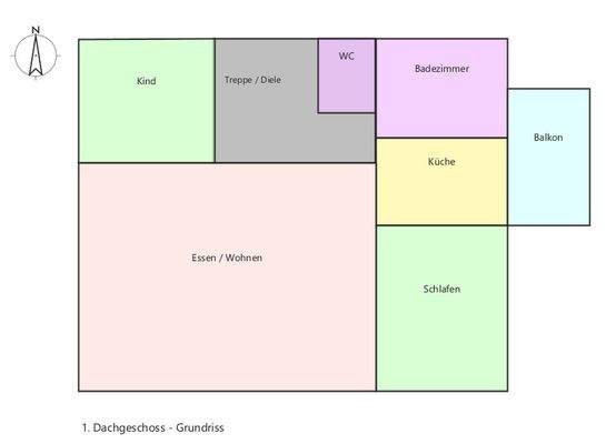 Grundriss 1. Dachgeschoss